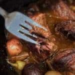 Pot roast recipe on fork